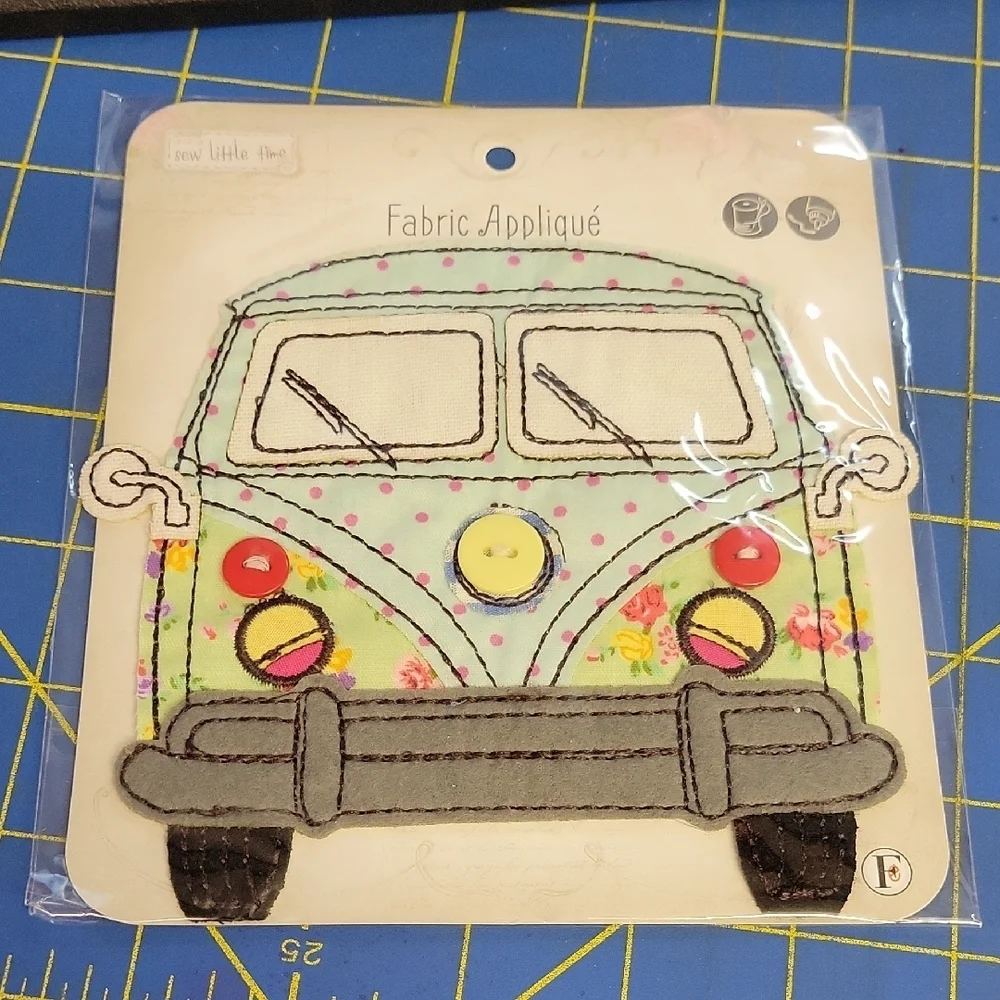 Colorful Fabric Appliqué Van Design New Volkaswagon